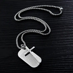 Bibel Dog Tags og kors / halskjede